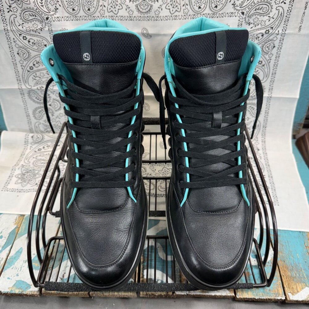 Gucci Miro’Soft Phantom NERO/TIFFANY 368517 AYOZ0 MENS US 12.5/Gucci Sz 12 ITALY - Picture 9 of 15